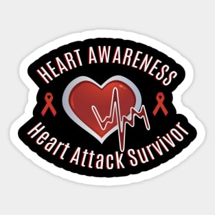 Heart Awareness for Heart Attack Survivor Sticker